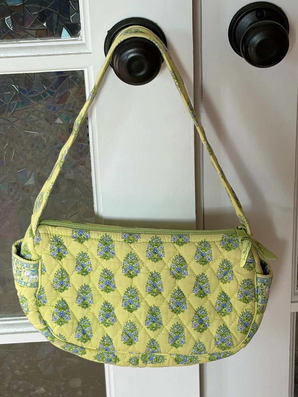 Vera Bradley Citrus Elephant Quilted Shoulder Bag & Matching Wallet Set